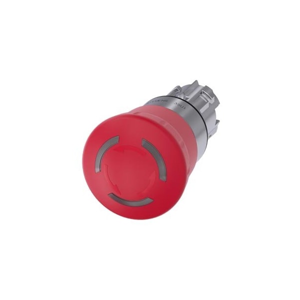 Siemens EMERGENCY STOP mushroom pushbutton, illuminable, 22 mm, round 3SU1051-1HB20-0AA0-ZY19 - main