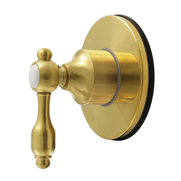 Kingston Brass Single-Handle Six-Way Diverter Valve with Round Trim Kit, Brushed Brass KS4037TAL - main