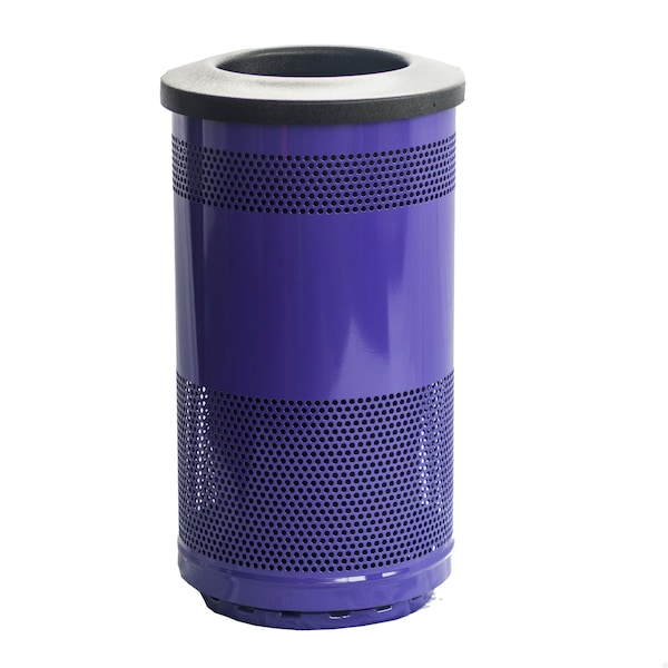 Witt Industries Outdoor Perforated Receptacle with Flat Top, 35 gallons, Deep Red SC35P-01-DR-FT - main