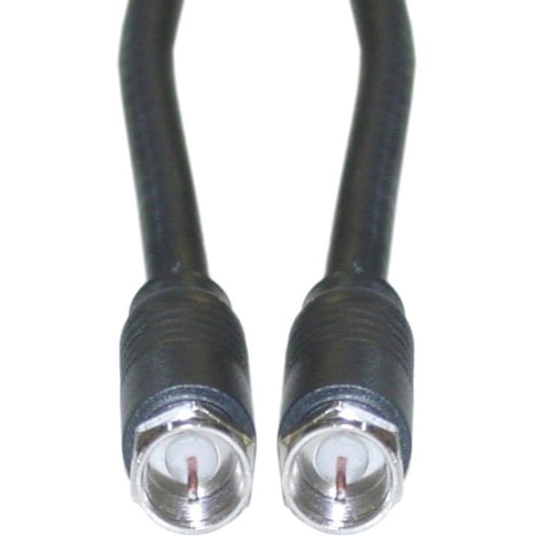 Cable Wholesale F-pin RG6 Coaxial Cable, Black, F-pin Male, 3 foot 10X4-01103 - main