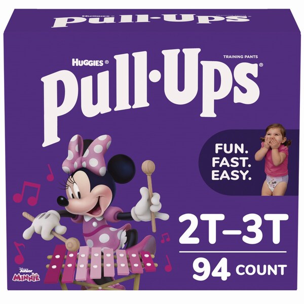 Huggies Pull-Ups Learning Designs Potty Training Pants for Girls, 2T-3T, 16 lbs to 34 lbs, 94PK 45268 - main