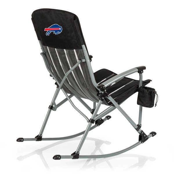 Picnic Time Family Of Brands Buffalo Bills - Outdoor Rocking Camp Chair, (Black) 805-01-175-044-2 - main