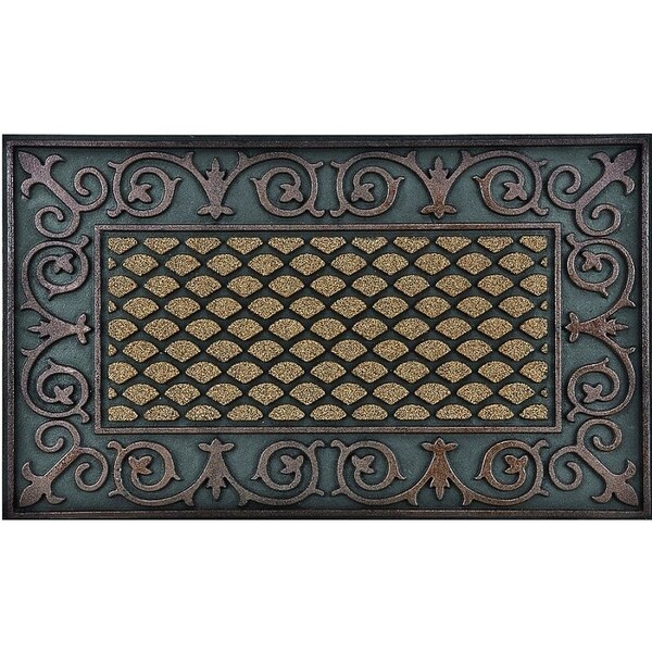 Simple Spaces Door Mat, 30 in L, 18 in W, Walnut Elegant Aesthetic Pattern, Walnut Surface, Chocolate DM-183002 - main