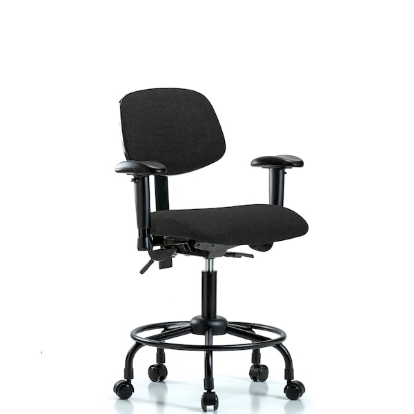 Blue Ridge Ergonomics Desk Chair Desk Chair, Fabric, RT Tilt AA Casters, Blk, Adjustable Arms, 21" to 26" Height, Fabric BR-FDHCH-RT-T1-A1-RC-F42 - main