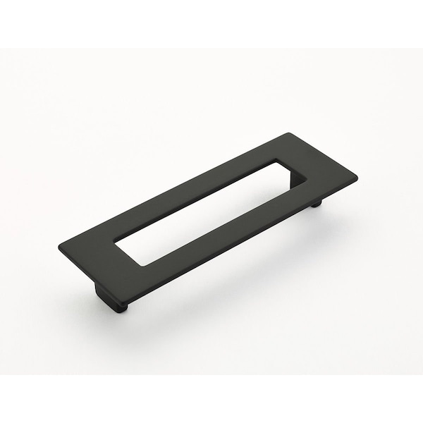 Schaub 128mm Center to Center Rectangular Finestrino Cabinet Pull Matte Black Finish 445-MB - main
