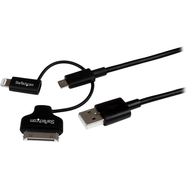 Startech.Com 1M LIGHTNING/DOCK/MICRO USB TO USB CABLE LTADUB1MB - main
