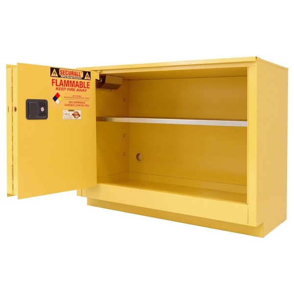 Securall Laboratory Storage Cabinet, 36 Gallon, 1 Shelves, 47 in W x 36 in H x 22 in D, White L236 - main