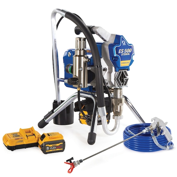 Graco Striping Gun, ES500 Batt, Airlss Stncl Rig 25U513 - main