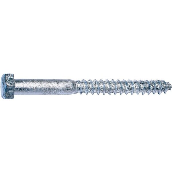 Midwest Fastener Lag Screw, 1/4 in, 3 in, Galvanized Hex Hex Drive 05559 - main