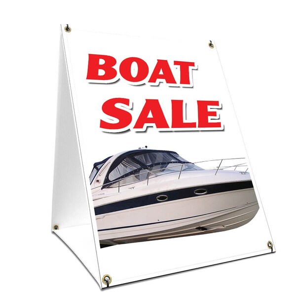 Signmission Boat Sale, 36 Inch x 24 Inch A-frame Yard Sign, Plastic Sign SBC-2436-Boat Sale - main