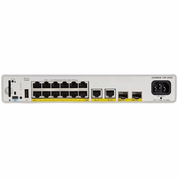 Cisco CATALYST 9000 COMPACT SWITCH 12 PORT POE+, 240W, ADV C9200CX-12P-2X2G-A - main