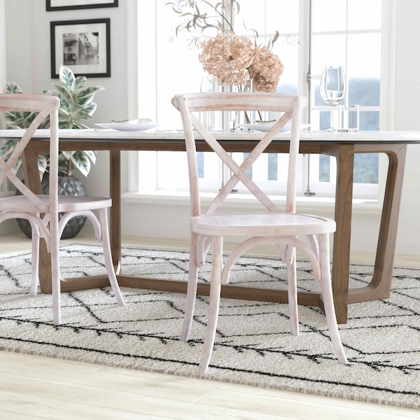 Flash Furniture Advantage Lime Wash X-Back Chair X-BACK-LW - main