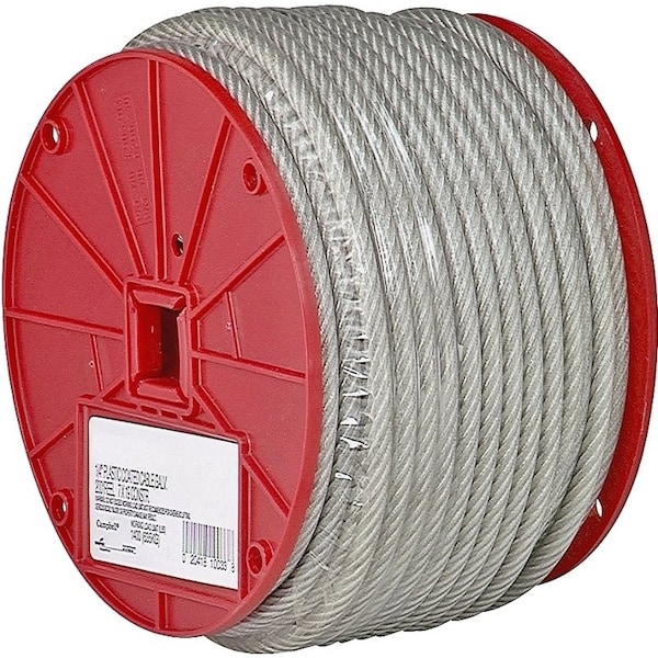 Campbell Chain & Fittings Campbell 7000697 Aircraft Cable, 840 lb Working Load Limit, 250 ft L, 3/16 in Dia, Steel 700-0697 - main