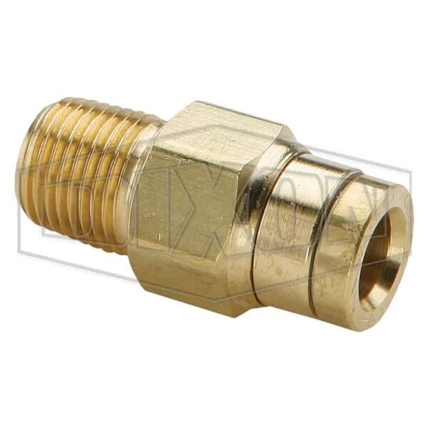 Dixon Legris by Push-In Straight Connector, 1/4 x 3/8 in Nominal, MNPT x Tube, 250 psi Pressure, Brass, D 31156014DOT - main