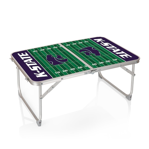 Picnic Time Family Of Brands Kansas State Wildcats - Concert Table Mini Portable Table, Charcoal Wood Grain 843-00-141-254-0 - main
