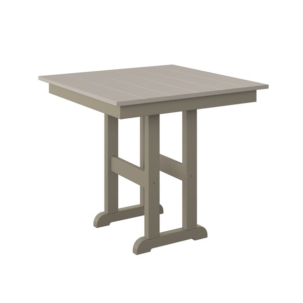 Polybird 33" SQUARE TABLE. SAND AND WEATHERWOOD POLYBIRD P18-R - main