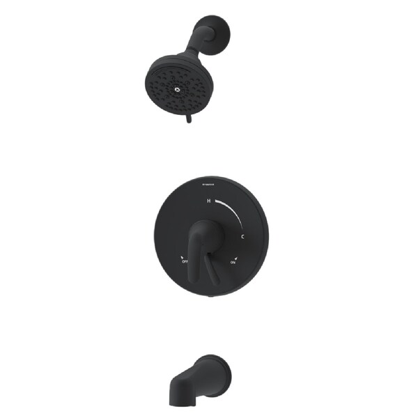Symmons Single Handle Wall Mount Tub and Shower Trim Kit with Diverter Lever - Valve Not Included S5592MB15TRM - main