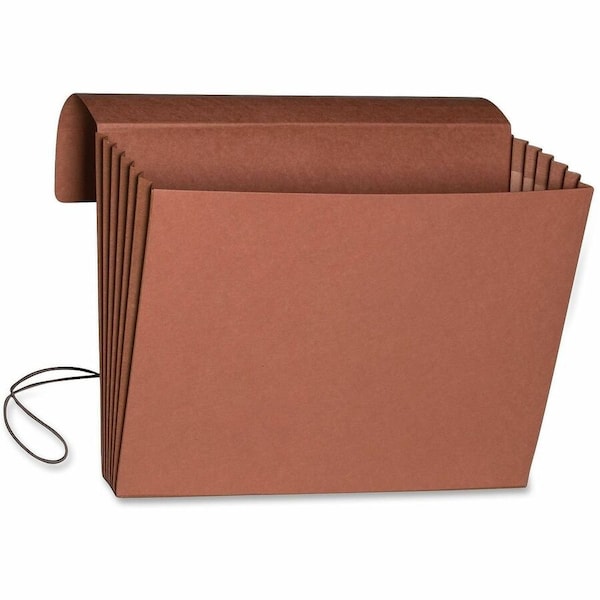 Smead Expanding Wallet, 514 Expansion, Flap and Cord Closure, Red Rope SMD71189 - main
