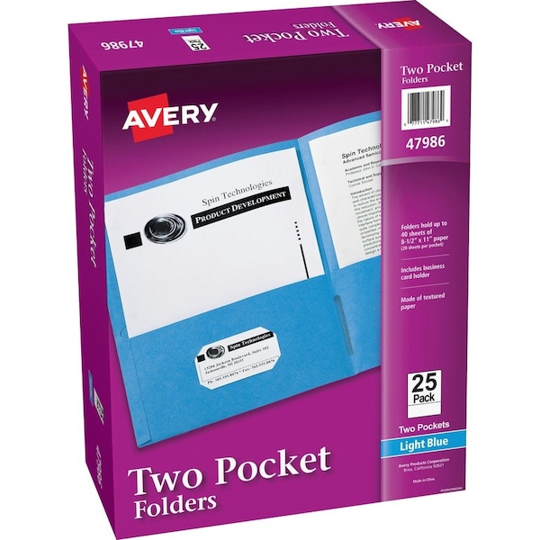 Avery Dennison PORTFOLIO, 2 PCKT 25, LBE 47986 - main