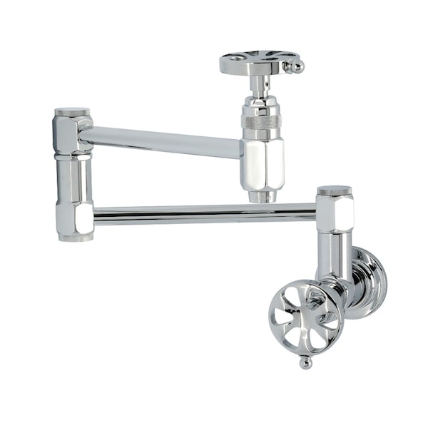 Kingston Brass Wall Mount Pot Filler Faucet, Polished Chrome KS5101RX - main