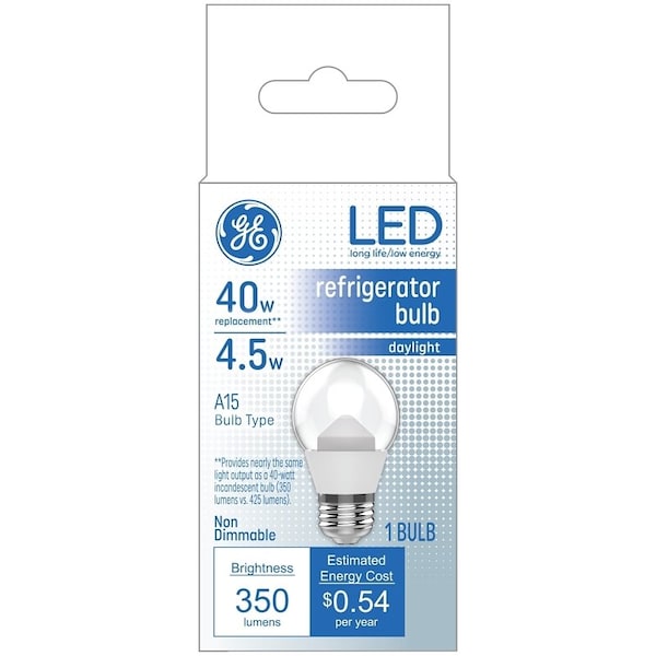 Ge LED Bulb, Specialty, A15 Lamp, 40 W Equivalent, Daylight Light 93104415 - main