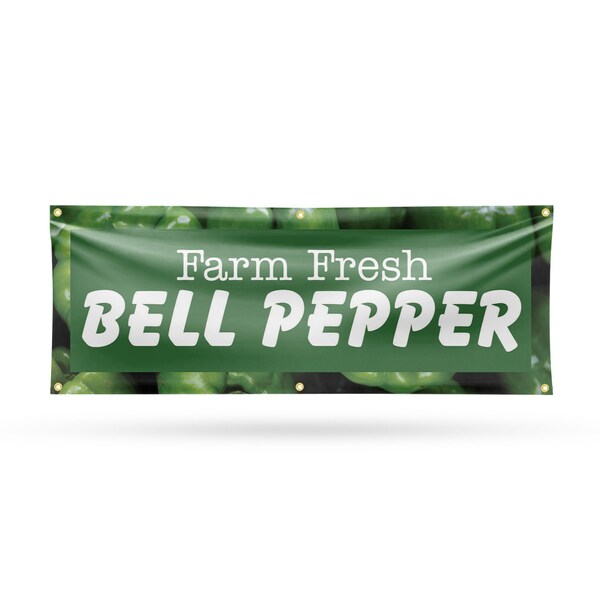 Signmission Farm Fresh Bell Pepper, 24 Inch x 72 Inch, Vinyl Banner B-72-30578 - main