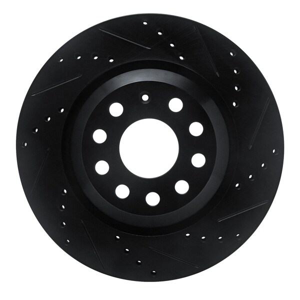 Dynamic Friction Co DFC Brake Rotor - Drilled and Slotted - Black 633-74030R - main