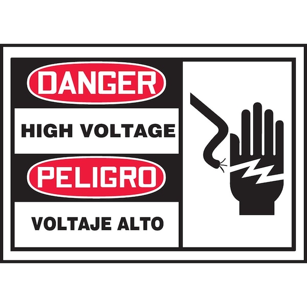 Accuform BILINGUAL OSHA DANGER SAFETY LABEL SBLELC055XVE - main