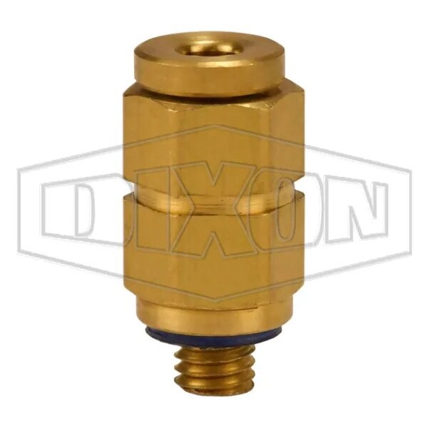 Dixon Legris by 685 x 10 Push-In Connector, No10-32 x 5/32 in Nominal, Straight Male x Tube, Brass, Domest 685X10 - main