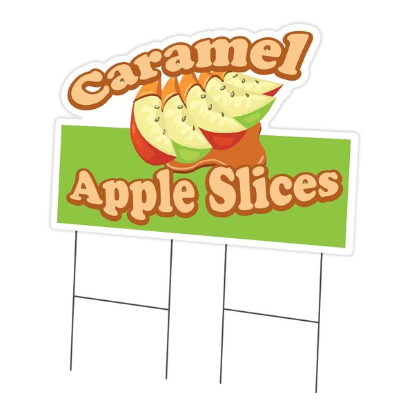 Signmission Caramel Apple Slices Die Cut Yard & Stake plastic window, 2436-Caramel Apple Slices C-DC-2436-Caramel Apple Slices19 - main