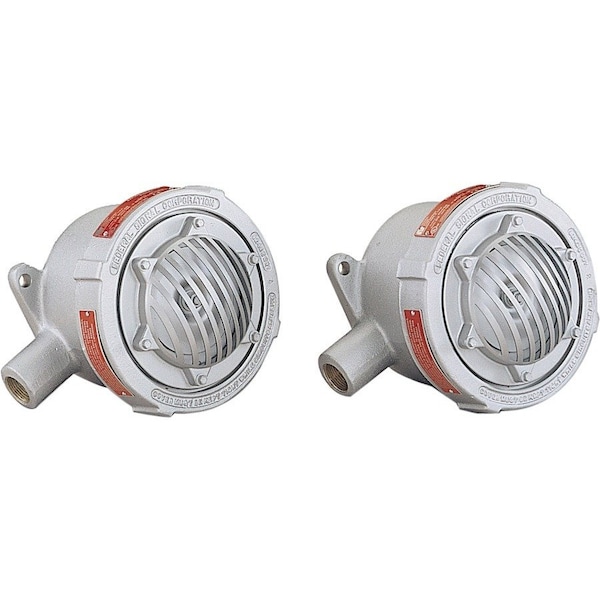 Federal Signal Vibrating Horn, Horn, Continuous, 120V AC, 100 dB, Aluminum, Gray, Conduit Mount 31X-120-3 - main