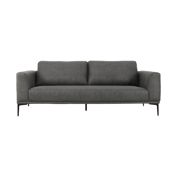 Homeroots 87" Dark Gray Sofa With Black Legs 480930 - main