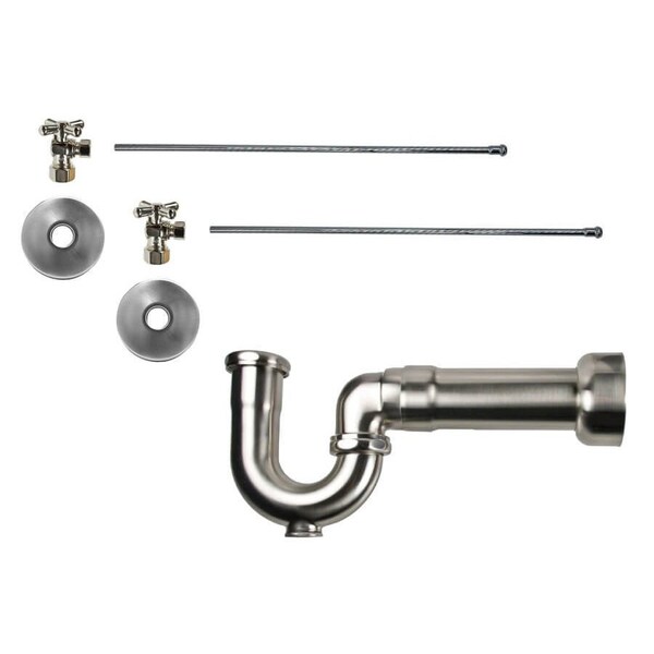 Mountain Plumbing Lavatory Kit - Brass 1/4 Turn Valve MT621 P-Trap in Unlacquered Brass MT621MASS-NL/ULB - main