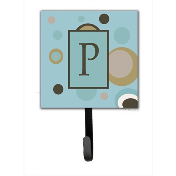 Carolines Treasures Letter P Initial Monogram - Blue Dots Leash Holder Or Key Hook CJ1013-PSH4 - main