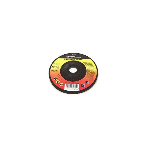 Forney Grinding Wheel, 4 in Dia, 1/4 in Thick, 5/8 in Arbor, 24 Grit, Coarse, Aluminum Oxide Abrasive 71876 - main
