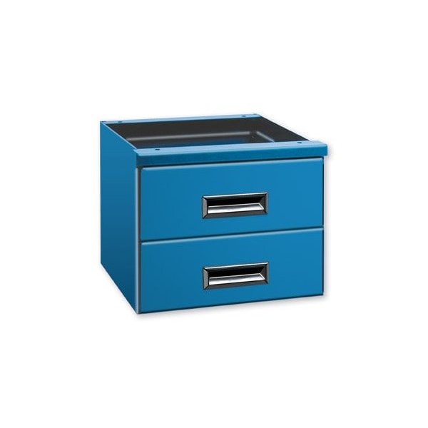 Pucel 2-Drawer Unit, 15.5 in W x 24 in D x 12.5 in H, Black 1424-2 - main