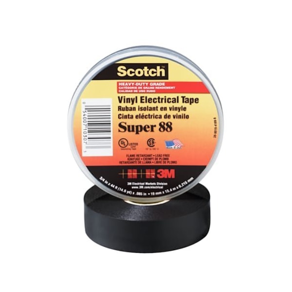 3M Scotch Vinyl Electrical Tape Super 88, 10PK 7000031579 - main