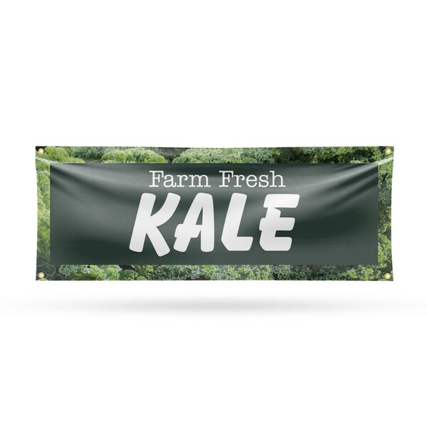 Signmission Farm Fresh Kale, 18 Inch x 48 Inch, Vinyl Banner B-30598 - main