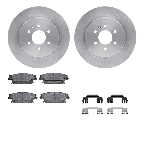 Dynamic Friction Co DFC Rotors with EURO 5000 Ceramic Brake Pads includes Hardware 6612-46117 - main