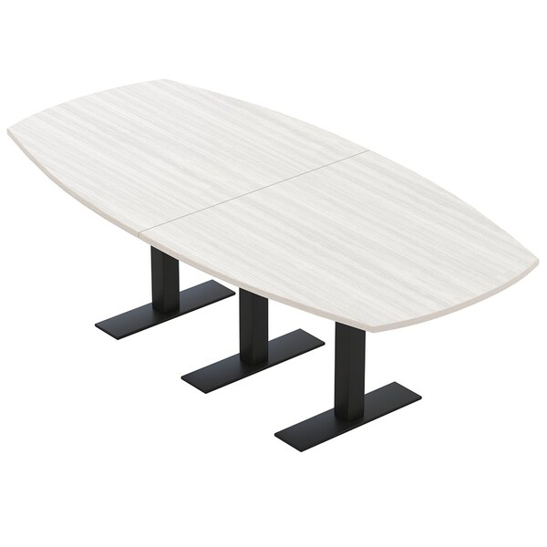 Skutchi Designs Arc Boat Conference Table With Power, 48 in W, 96 in L HAR-ABOT-48X96-T.BK-WA7976-NA - main