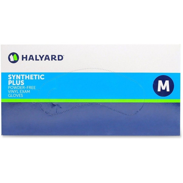 Halyard Disposable Gloves, 4.7 mil Palm, Vinyl, Powder-Free, M, 1000 PK, Clear 55032 - main