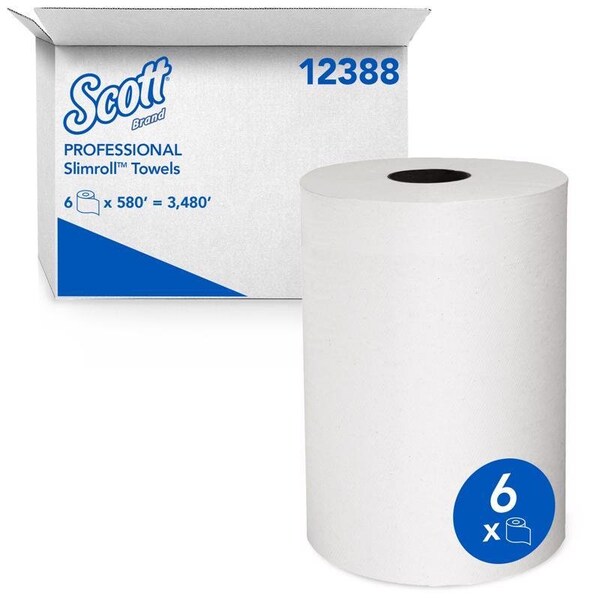 Scott Slimroll Hard Roll Towels 1 ply, 6PK 12388 - main