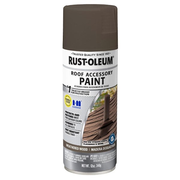 Rust-Oleum Spray Paint, Weathered Wood, Flat, 12 oz 285217 - main