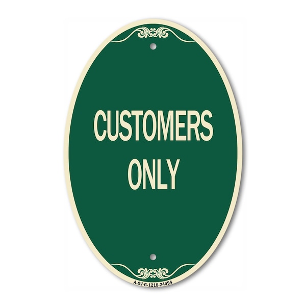Signmission Customers Only, 12 Inch X 18 Inch Architectural Oval, Heavy Gauge Aluminum A-OV-G-1218-24494 - main