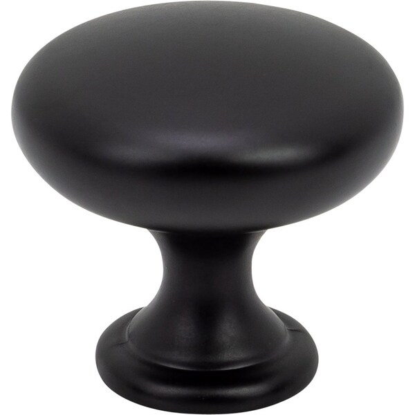 Designperfect 1-3/16 Diameter Round Cabinet Knob, Matte/Flat Black DPA-R28KBLK - main