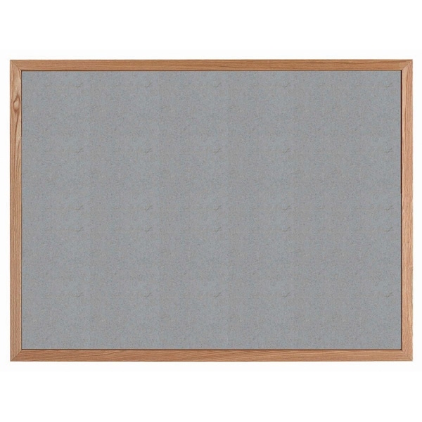 Aarco VIC Cork Bulletin Board w/ a Red Oak Frame w/ a Clear Lacquer Finish, Potato Skin 36''Hx48''W OW3648182 - main