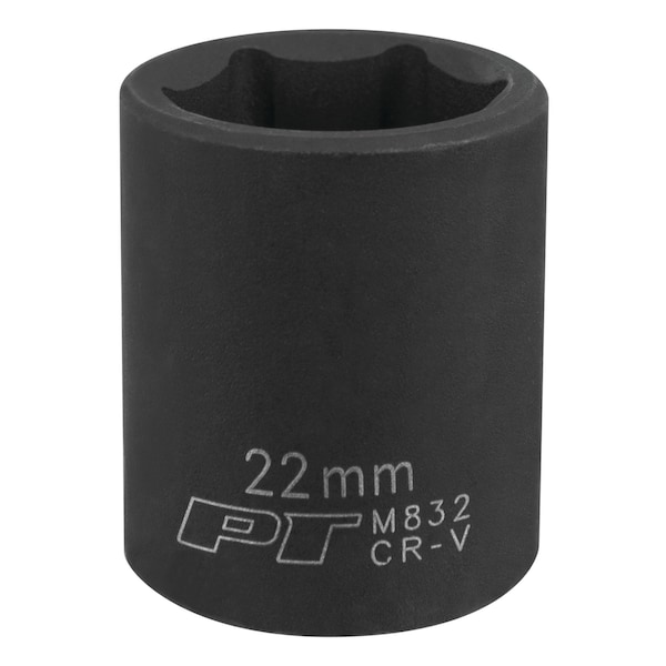 Performance Tool 1/2 In Dr. Impact Socket 22Mm Socket Imp 22Mm, M832 M832 - main