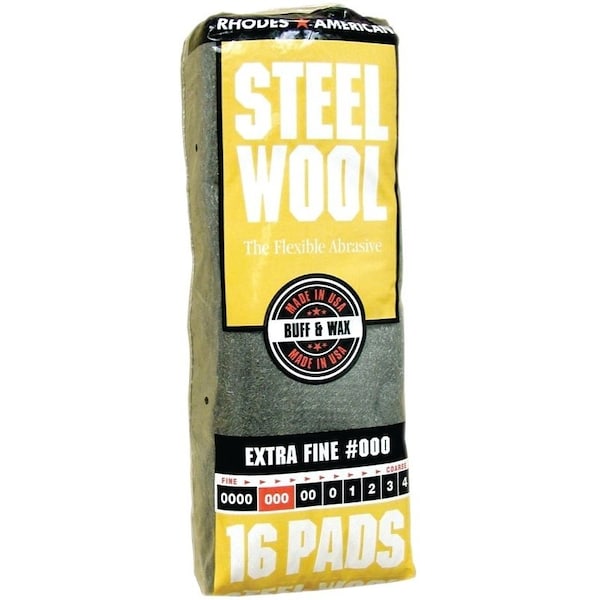 Homax Steel Wool, No 000 Grit, Extra Fine, Gray 106601-06 - main
