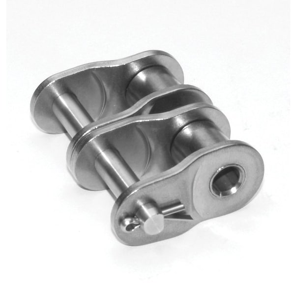 Senqcia 40-2SSOL Double Strand Cottd Off Link, 40-2SS chain, .5P, 1.27 OAW, .156 Pin, 304SS S-40-2SSOL - main