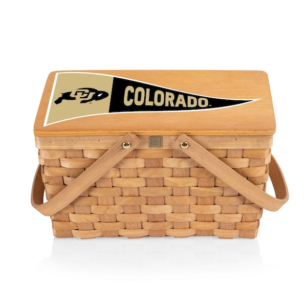 Picnic Time Family Of Brands NCAA Colorado Buffaloes Poppy Personal Picnic Basket 124-00-299-124-0 - main